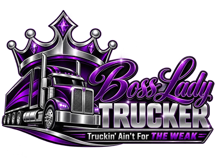 Crowned Boss Lady Trucker logo